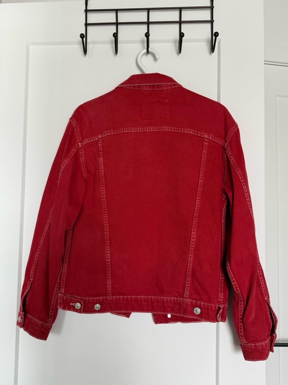 ZARA Red Denim Jacket - Picture 2 of 3